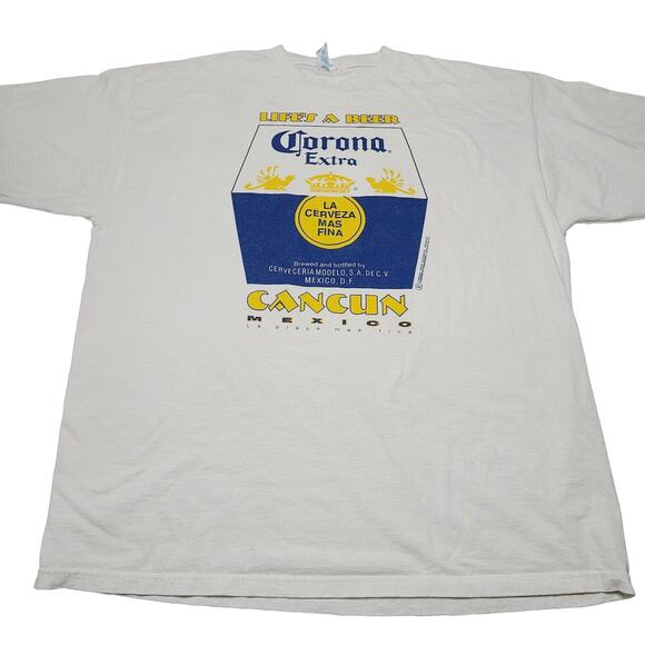 Corona Other - Vintage 90s Corona Extra Cancun Mexico T-Shirt Size 2XL Men's Beer Cerveza